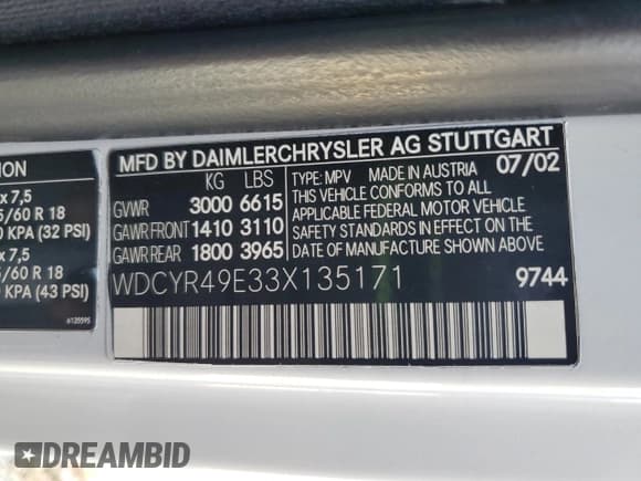 ✅ 2003 Mercedes-Benz G 500 • VIN: WDCYR49E33X135171 • Lot: 90997185. Wystawiony na Copart z przebiegiem Nie podano. Bezpłatny archiwum sprzedaży aukcyjnych z USA i szczegółowy raport historii pojazdu na DreamBid. Zdjęcie 13.