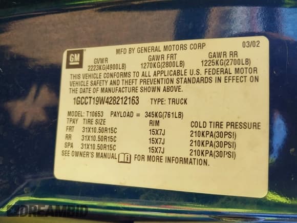 ✅ 2002 Chevrolet S-10 LS • VIN: 1GCCT19W428212163 • Лот: 41383327. Опубликован ранее на IAAI с пробегом Не указан. Бесплатный доступ к архиву аукционных продаж из США и подробный отчёт об истории автомобиля на DreamBid. Изображение 9.