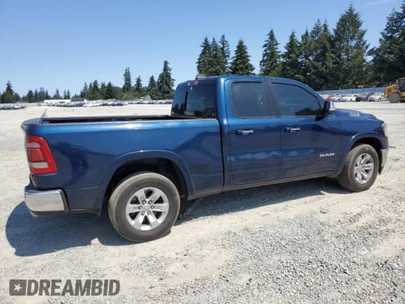 2020 Ram 1500 Laramie with VIN 1C6RREDT6LN278043, listed as a Copart auction lot 65152314 with 76,888 mi miles and Salvage title. Bid and sale history available at DreamBid. Image 3.