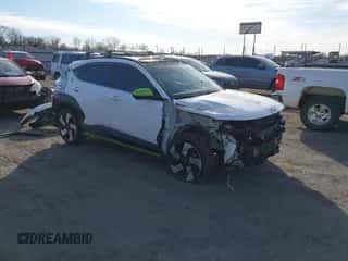 2024 Hyundai Kona Limited with VIN KM8HE3A30RU038375, listed as a IAAI auction lot 41374168 with 41,521 mi miles and . Bid and sale history available at DreamBid. Image 1.