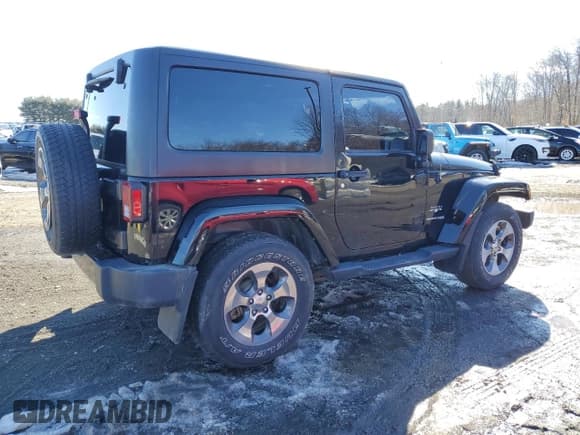 ✅ 2018 Jeep Wrangler Sahara • VIN: 1C4AJWBG5JL853024 • Lot: 46897595. Listed on Copart with 59,334 mi. Free auction sales archive from the USA and detailed vehicle history report at DreamBid. Image 3.