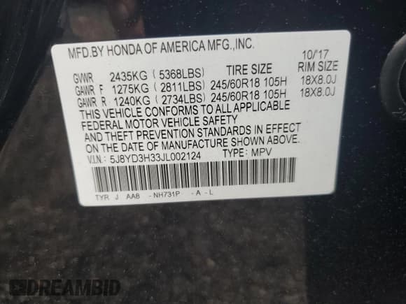 ✅ 2018 Acura MDX • VIN: 5J8YD3H33JL002124 • Лот: 61518485. Опубликован ранее на Copart с пробегом 84 777 миль. Бесплатный доступ к архиву аукционных продаж из США и подробный отчёт об истории автомобиля на DreamBid. Изображение 13.