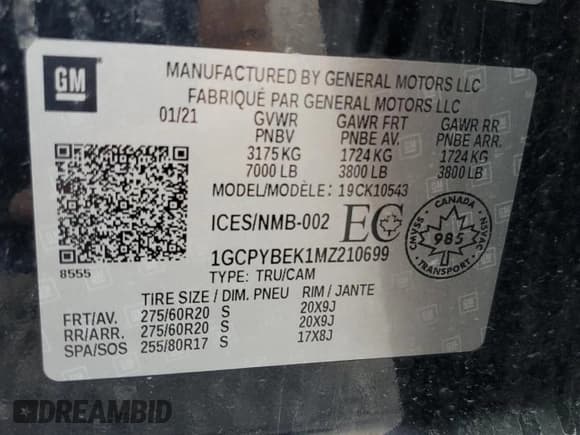 ✅ 2021 Chevrolet Silverado 1500 Custom • VIN: 1GCPYBEK1MZ210699 • Lot: 64055475. Wystawiony na Copart z przebiegiem 68 929 mil. Bezpłatny archiwum sprzedaży aukcyjnych z USA i szczegółowy raport historii pojazdu na DreamBid. Zdjęcie 12.