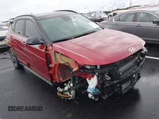 2024 Hyundai Kona N Line with VIN KM8HACA30RU163484, listed as a IAAI auction lot 42974329 with 3,973 mi miles and . Bid and sale history available at DreamBid. Image 1.