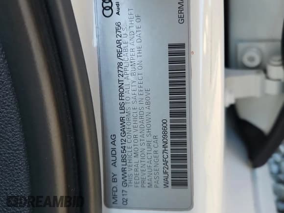 ✅ 2017 Audi A6 Premium Plus • VIN: WAUF2AFC7HN098600 • Лот: 86540155. Опубликован ранее на Copart с пробегом 92 981 миль. Бесплатный доступ к архиву аукционных продаж из США и подробный отчёт об истории автомобиля на DreamBid. Изображение 12.