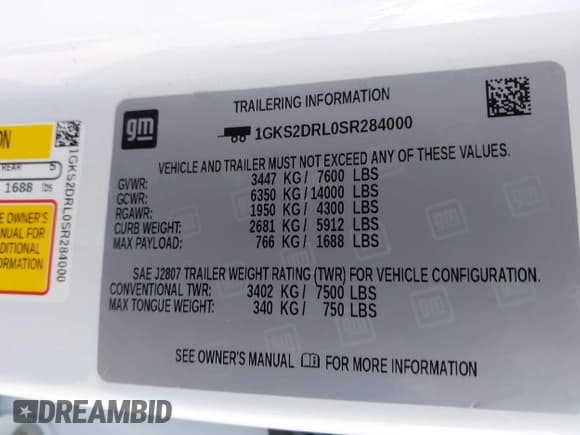 ✅ 2025 GMC Yukon Denali • VIN: 1GKS2DRL0SR284000 • Лот: 43153157. Опубликован ранее на IAAI с пробегом 5 631 миль. Бесплатный доступ к архиву аукционных продаж из США и подробный отчёт об истории автомобиля на DreamBid. Изображение 9.