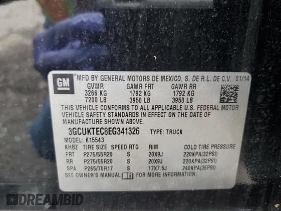 ✅ 2014 Chevrolet Silverado 1500 High Country • VIN: 3GCUKTEC8EG341326 • Лот: 63385195. Опубликован ранее на Copart с пробегом 96 751 миль. Бесплатный доступ к архиву аукционных продаж из США и подробный отчёт об истории автомобиля на DreamBid. Изображение 12.