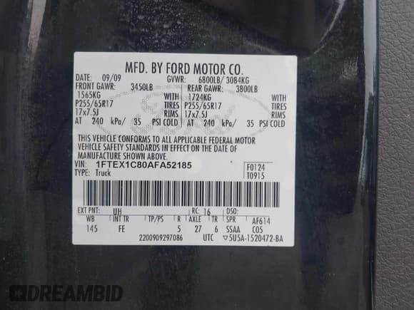 ✅ 2010 Ford F-150 XL • VIN: 1FTEX1C80AFA52185 • Lot: 42526982. Wystawiony na IAAI z przebiegiem 223 564 mil. Bezpłatny archiwum sprzedaży aukcyjnych z USA i szczegółowy raport historii pojazdu na DreamBid. Zdjęcie 9.