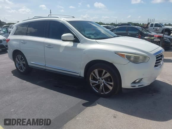 ✅ 2014 Infiniti QX60 • VIN: 5N1AL0MN7EC534602 • Lot: 43071476. Listed on IAAI with 122,177 mi. Free auction sales archive from the USA and detailed vehicle history report at DreamBid. Image 1.