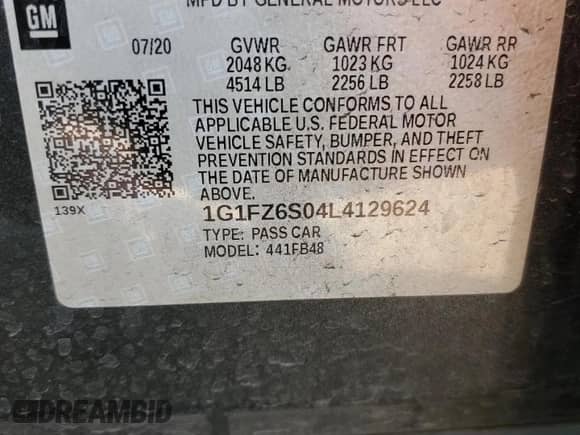 ✅ 2020 Chevrolet Bolt EV Premier • VIN: 1G1FZ6S04L4129624 • Lot: 48653634. Wystawiony na Copart z przebiegiem 48 137 mil. Bezpłatny archiwum sprzedaży aukcyjnych z USA i szczegółowy raport historii pojazdu na DreamBid. Zdjęcie 13.