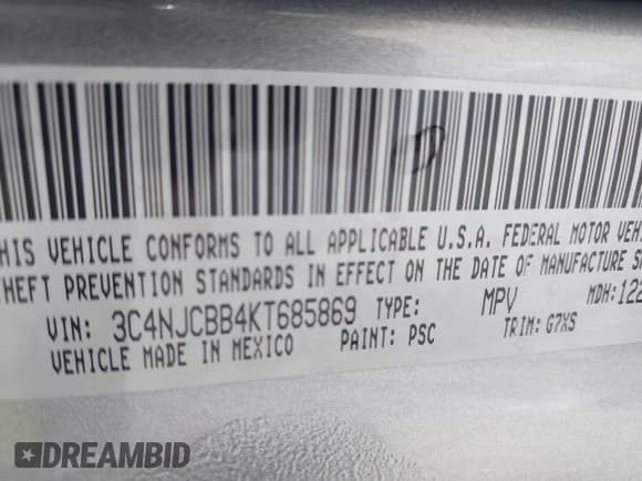 ✅ 2019 Jeep Compass Altitude • VIN: 3C4NJCBB4KT685869 • Lot: 40695811. Wystawiony na IAAI z przebiegiem 70 065 mil. Bezpłatny archiwum sprzedaży aukcyjnych z USA i szczegółowy raport historii pojazdu na DreamBid. Zdjęcie 9.