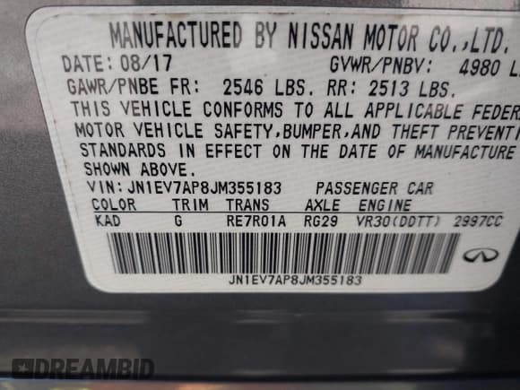 ✅ 2018 Infiniti Q50 Luxe • VIN: JN1EV7AP8JM355183 • Lot: 42928178. Wystawiony na IAAI z przebiegiem 98 941 mil. Bezpłatny archiwum sprzedaży aukcyjnych z USA i szczegółowy raport historii pojazdu na DreamBid. Zdjęcie 9.