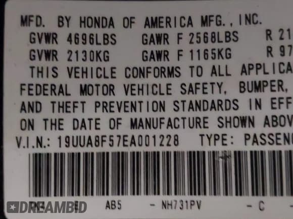 ✅ 2014 Acura TL Technology • VIN: 19UUA8F57EA001228 • Лот: 41433215. Опубликован ранее на IAAI с пробегом 87 443 миль. Бесплатный доступ к архиву аукционных продаж из США и подробный отчёт об истории автомобиля на DreamBid. Изображение 9.