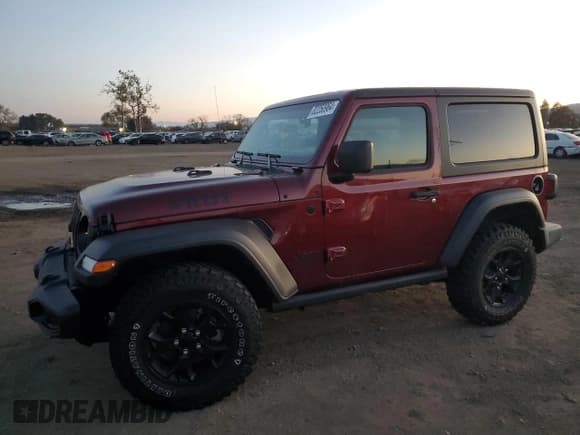 ✅ 2022 Jeep Wrangler Willys Sport • VIN: 1C4GJXAN0NW144683 • Lot: 82250964. Listed on Copart with 19,806 mi. Free auction sales archive from the USA and detailed vehicle history report at DreamBid. Image 1.