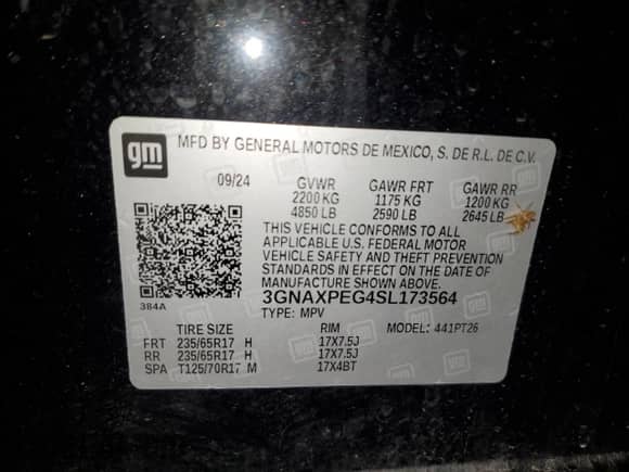 2025 Chevrolet Equinox AWD LT z VIN 3GNAXPEG4SL173564, wystawiony jako Copart lot #54546525 z przebiegiem 19 830 mil mil oraz Czysty tytuł • Clean title. Historia ofert i sprzedaży dostępna na DreamBid. Obrazek 13.