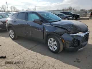 2021 Chevrolet Blazer LT with VIN 3GNKBBRA3MS577654, listed as a Copart auction lot 81276443 with 25,402 mi miles and . Bid and sale history available at DreamBid. Image 4.