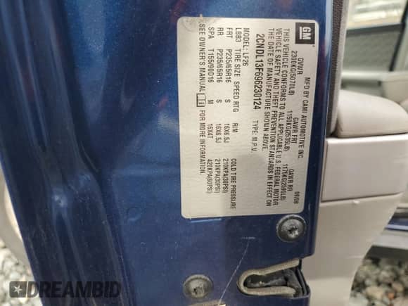 2009 Chevrolet Equinox LS with VIN 2CNDL13F696230124, listed as a Copart auction lot 80969834 with 134,100 mi miles and Salvage title. Bid and sale history available at DreamBid. Image 13.