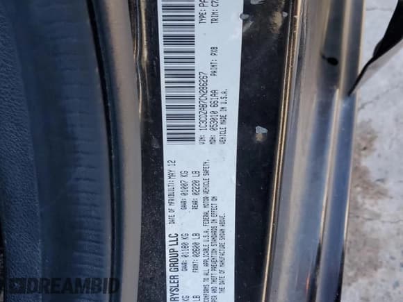 ✅ 2012 Dodge Avenger SE • VIN: 1C3CDZAB7CN286267 • Лот: 86569924. Опубликован ранее на Copart с пробегом 138 571 миль. Бесплатный доступ к архиву аукционных продаж из США и подробный отчёт об истории автомобиля на DreamBid. Изображение 15.