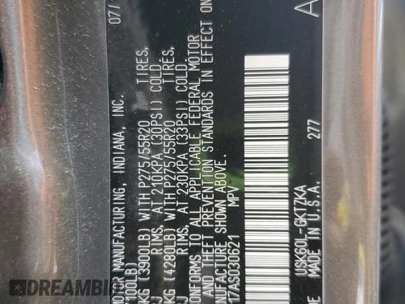 ✅ 2010 Toyota Sequoia Platinum • VIN: 5TDYY5G17AS030621 • Lot: 64697535. Wystawiony na Copart z przebiegiem 276 891 mil. Bezpłatny archiwum sprzedaży aukcyjnych z USA i szczegółowy raport historii pojazdu na DreamBid. Zdjęcie 13.