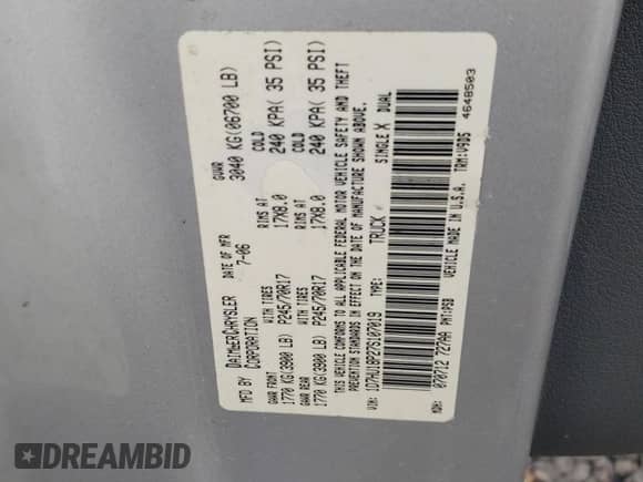 2007 Dodge 1500 SLT z VIN 1D7HU18P27S107019, wystawiony jako Copart lot #71246244 z przebiegiem Nie podano mil oraz Szkoda całkowita • Salvage title. Historia ofert i sprzedaży dostępna na DreamBid. Obrazek 14.