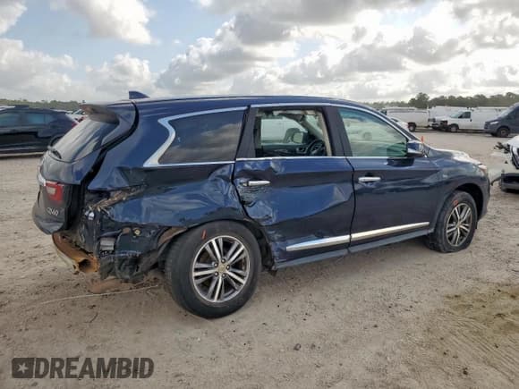 ✅ 2020 Infiniti QX60 Pure • VIN: 5N1DL0MN4LC531411 • Lot: 60062225. Listed on Copart with 58,871 mi. Free auction sales archive from the USA and detailed vehicle history report at DreamBid. Image 3.