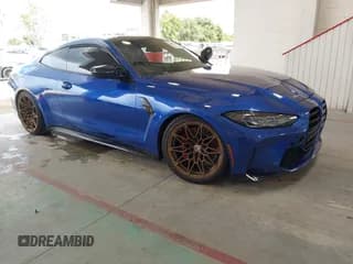 ✅ 2023 BMW M4 Competition • VIN: WBS33AZ04PCL88204 • Lot: 43186396. Listed on IAAI with 33,258 mi. Free auction sales archive from the USA and detailed vehicle history report at DreamBid. Image 1.