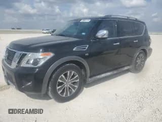 ✅ 2018 Nissan Armada SV • VIN: JN8AY2ND4J9056903 • Лот: 89891715. Опубликован ранее на Copart с пробегом 245 823 миль. Бесплатный доступ к архиву аукционных продаж из США и подробный отчёт об истории автомобиля на DreamBid. Изображение 1.