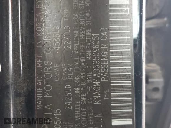 ✅ 2016 Kia Optima • VIN: KNAGM4AD3G5096051 • Лот: 85086535. Опубликован ранее на Copart с пробегом 142 392 миль. Бесплатный доступ к архиву аукционных продаж из США и подробный отчёт об истории автомобиля на DreamBid. Изображение 12.