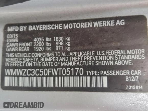 ✅ 2015 MINI Countryman S • VIN: WMWZC3C50FWT05170 • Lot: 95604735. Listed on Copart with 123,357 mi. Free auction sales archive from the USA and detailed vehicle history report at DreamBid. Image 12.