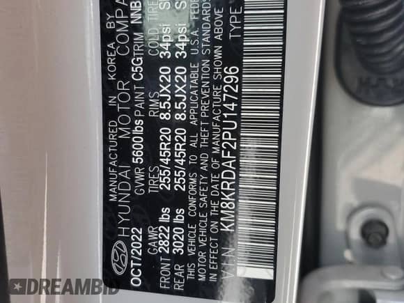 2023 Hyundai Ioniq 5 Limited z VIN KM8KRDAF2PU147296, wystawiony jako Copart lot #53504934 z przebiegiem 12 473 mil mil oraz Szkoda całkowita • Salvage title. Historia ofert i sprzedaży dostępna na DreamBid. Obrazek 15.