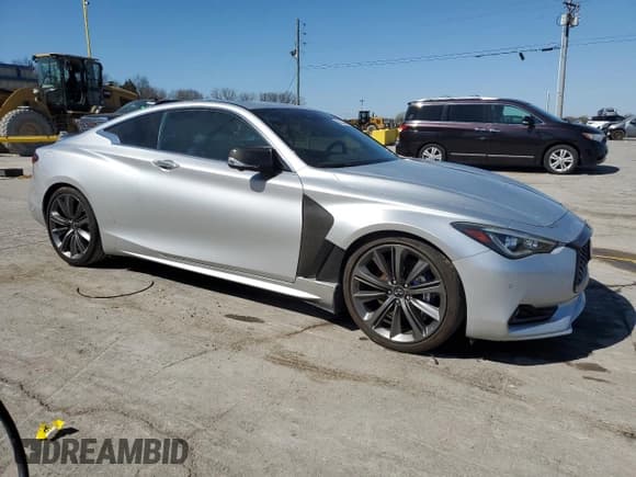 ✅ 2020 Infiniti Q60 Red Sport 400 • VIN: JN1FV7EK4LM400058 • Lot: 50720485. Listed on Copart with 47,782 mi. Free auction sales archive from the USA and detailed vehicle history report at DreamBid. Image 4.