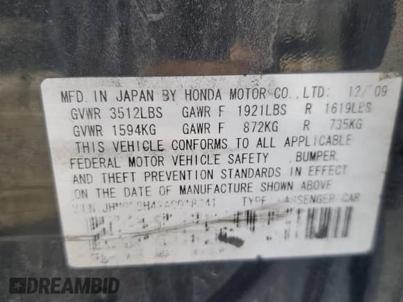 ✅ 2010 Honda Fit Sport • VIN: JHMGE8H42AC018441 • Lot: 85431865. Wystawiony na Copart z przebiegiem 208 999 mil. Bezpłatny archiwum sprzedaży aukcyjnych z USA i szczegółowy raport historii pojazdu na DreamBid. Zdjęcie 12.