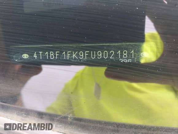 2015 Toyota Camry LE with VIN 4T1BF1FK9FU902181, listed as a IAAI auction lot 43376033 with 165,678 mi miles and . Bid and sale history available at DreamBid. Image 18.