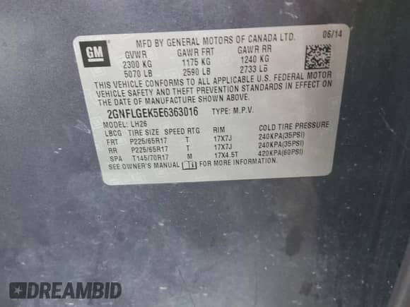 2014 Chevrolet Equinox LT с VIN 2GNFLGEK5E6363016, выставлен на аукционе Copart как лот 90989325 с пробегом 163 626 миль миль и Списание • Salvage title. История ставок и продаж доступна на DreamBid. Изображение 14.