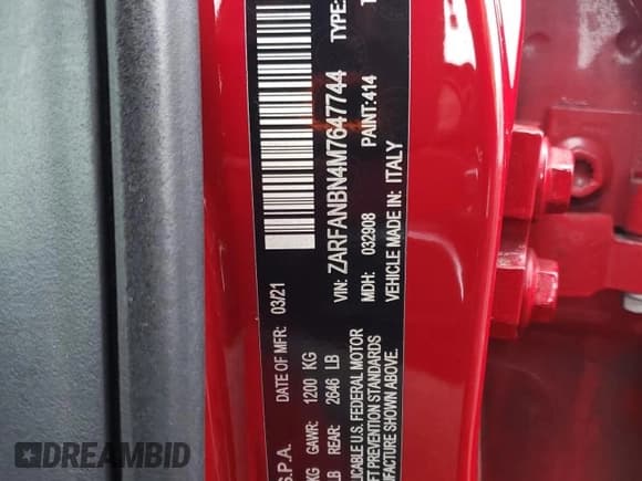 ✅ 2021 Alfa Romeo Giulia Ti • VIN: ZARFANBN4M7647744 • Lot: 51036045. Wystawiony na Copart z przebiegiem 83 974 mil. Bezpłatny archiwum sprzedaży aukcyjnych z USA i szczegółowy raport historii pojazdu na DreamBid. Zdjęcie 12.