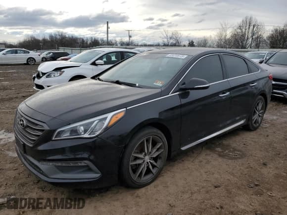 ✅ 2015 Hyundai Sonata Sport • VIN: 5NPE34AB5FH096191 • Lot: 43470973. Listed on Copart with 78,154 mi. Free auction sales archive from the USA and detailed vehicle history report at DreamBid. Image 1.