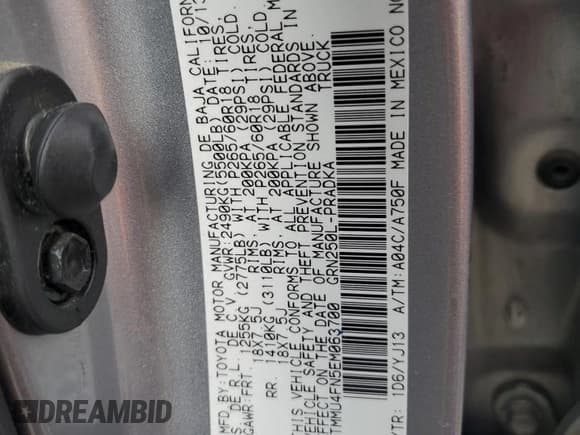 ✅ 2014 Toyota Tacoma • VIN: 3TMMU4FN5EM063700 • Лот: 86124275. Опубликован ранее на Copart с пробегом 179 438 миль. Бесплатный доступ к архиву аукционных продаж из США и подробный отчёт об истории автомобиля на DreamBid. Изображение 12.