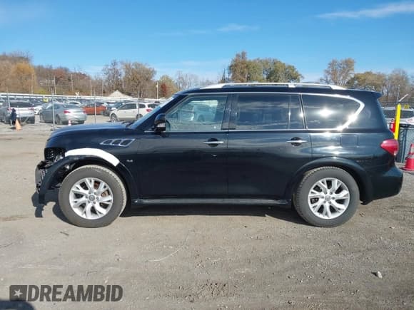 ✅ 2014 Infiniti QX80 • VIN: JN8AZ2NE1E9065439 • Lot: 43711888. Listed on IAAI with 116,505 mi. Free auction sales archive from the USA and detailed vehicle history report at DreamBid. Image 14.