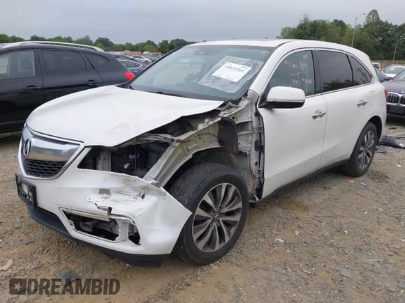 ✅ 2016 Acura MDX Technology • VIN: 5FRYD4H40GB054348 • Lot: 43021561. Listed on IAAI with 189,188 mi. Free auction sales archive from the USA and detailed vehicle history report at DreamBid. Image 2.