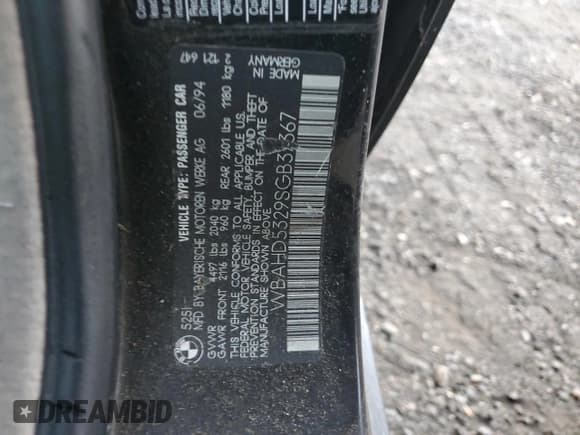 ✅ 1995 BMW 5 Series 525i • VIN: WBAHD5329SGB37367 • Lot: 89864305. Wystawiony na Copart z przebiegiem 165 944 mil. Bezpłatny archiwum sprzedaży aukcyjnych z USA i szczegółowy raport historii pojazdu na DreamBid. Zdjęcie 12.