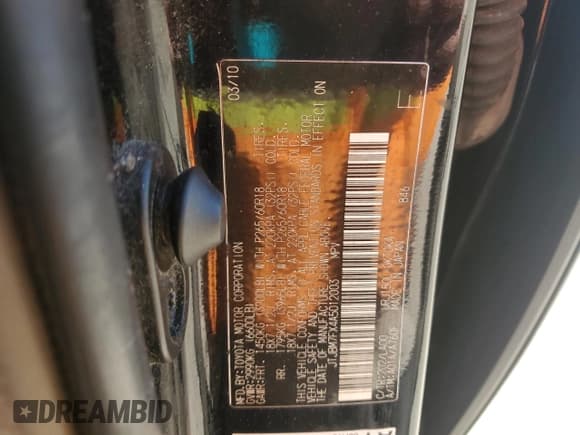 ✅ 2010 Lexus GX 460 • VIN: JTJBM7FX4A5012003 • Lot: 86085315. Listed on Copart with 304,021 mi. Free auction sales archive from the USA and detailed vehicle history report at DreamBid. Image 13.