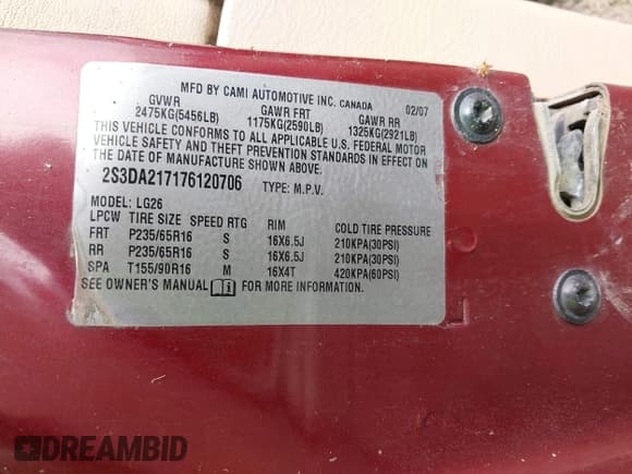 ✅ 2007 Suzuki XL7 • VIN: 2S3DA217176120706 • Lot: 40631843. Wystawiony na IAAI z przebiegiem 146 600 mil. Bezpłatny archiwum sprzedaży aukcyjnych z USA i szczegółowy raport historii pojazdu na DreamBid. Zdjęcie 9.