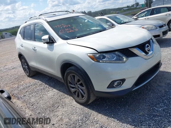 ✅ 2016 Nissan Rogue SV • VIN: 5N1AT2MV6GC832119 • Lot: 43131759. Listed on IAAI with 186,677 mi. Free auction sales archive from the USA and detailed vehicle history report at DreamBid. Image 1.