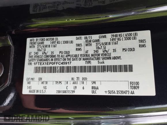 ✅ 2015 Ford F-150 XLT • VIN: 1FTEX1EP0FFC45917 • Лот: 43043724. Опубликован ранее на IAAI с пробегом 132 797 миль. Бесплатный доступ к архиву аукционных продаж из США и подробный отчёт об истории автомобиля на DreamBid. Изображение 9.