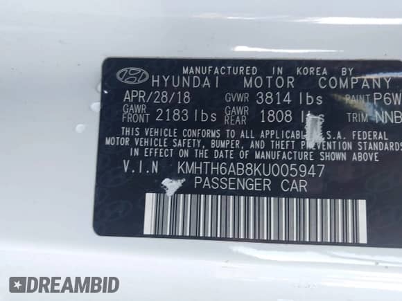 2019 Hyundai Veloster Turbo z VIN KMHTH6AB8KU005947, wystawiony jako IAAI lot #43380436 z przebiegiem 163 377 mil mil oraz . Historia ofert i sprzedaży dostępna na DreamBid. Obrazek 9.