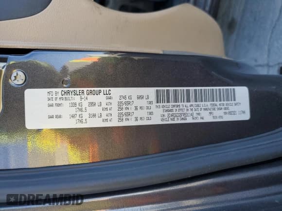 ✅ 2015 Dodge Grand Caravan SXT • VIN: 2C4RDGCG5FR531142 • Lot: 93193345. Listed on Copart with 183,308 mi. Free auction sales archive from the USA and detailed vehicle history report at DreamBid. Image 13.