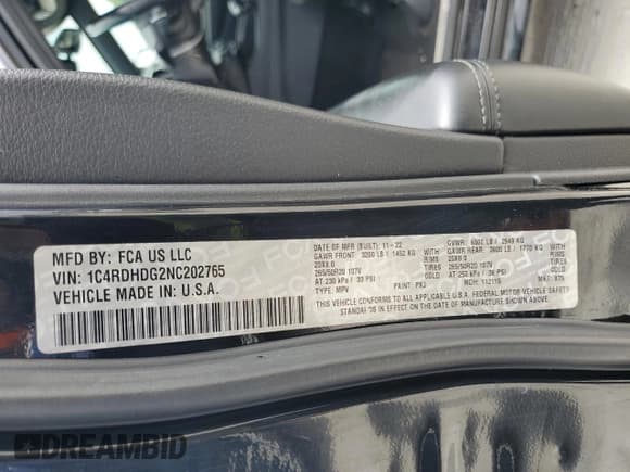 ✅ 2022 Dodge Durango GT Plus • VIN: 1C4RDHDG2NC202765 • Lot: 68780105. Wystawiony na Copart z przebiegiem 141 537 mil. Bezpłatny archiwum sprzedaży aukcyjnych z USA i szczegółowy raport historii pojazdu na DreamBid. Zdjęcie 13.