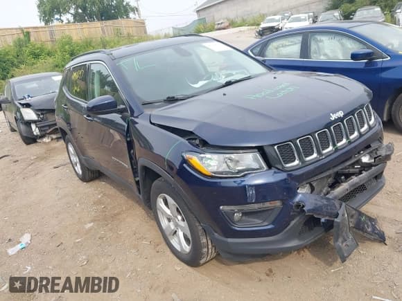 ✅ 2021 Jeep Compass Altitude • VIN: 3C4NJDBB2MT562869 • Lot: 42948297. Listed on IAAI with 62,778 mi. Free auction sales archive from the USA and detailed vehicle history report at DreamBid. Image 1.