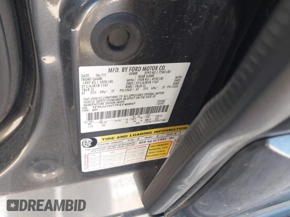 ✅ 2015 Ford Expedition XLT • VIN: 1FMJU1HT7FEF49697 • Lot: 43575147. Listed on IAAI with 138,317 mi. Free auction sales archive from the USA and detailed vehicle history report at DreamBid. Image 9.