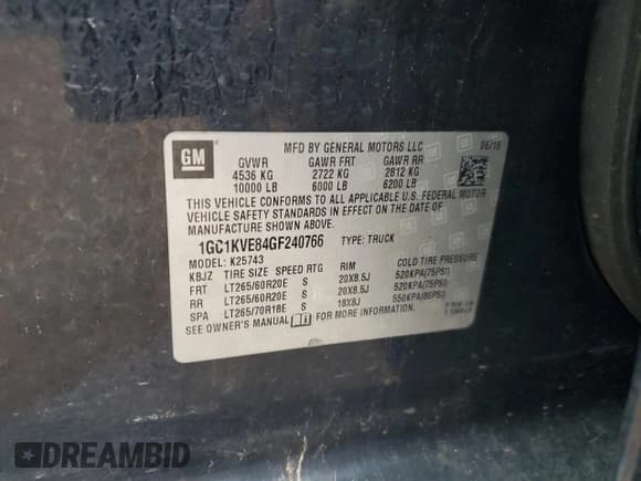 ✅ 2016 Chevrolet Silverado 2500HD LT • VIN: 1GC1KVE84GF240766 • Lot: 85331575. Wystawiony na Copart z przebiegiem 130 136 mil. Bezpłatny archiwum sprzedaży aukcyjnych z USA i szczegółowy raport historii pojazdu na DreamBid. Zdjęcie 12.